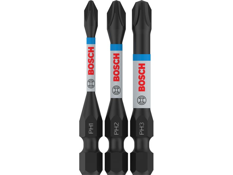 3-delni komplet vijačnih nastavkov Bosch, PH1 x 55, PH2 x 55, PH3x 55 mm, 2608522491